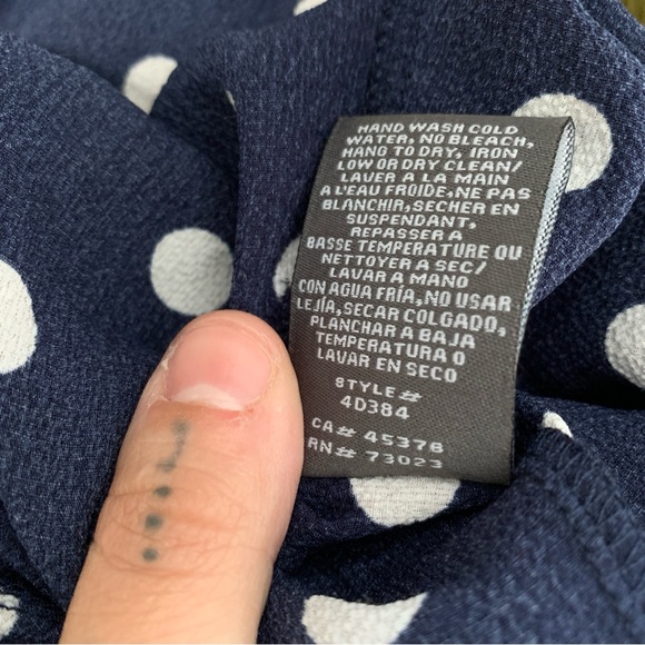 POLKA DOT RETRO BLUE AND WHITE MINI DRESS S - Picture 9 of 10